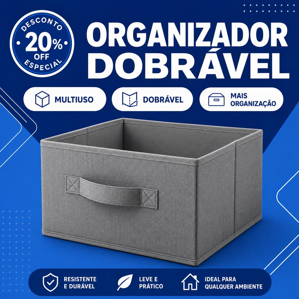 Organizador Dobrável Multiuso para Casa, Armário e Closet